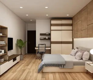 THI C&Ocirc;NG NỘI THẤT CĂN HỘ 2 PH&Ograve;NG NGỦ