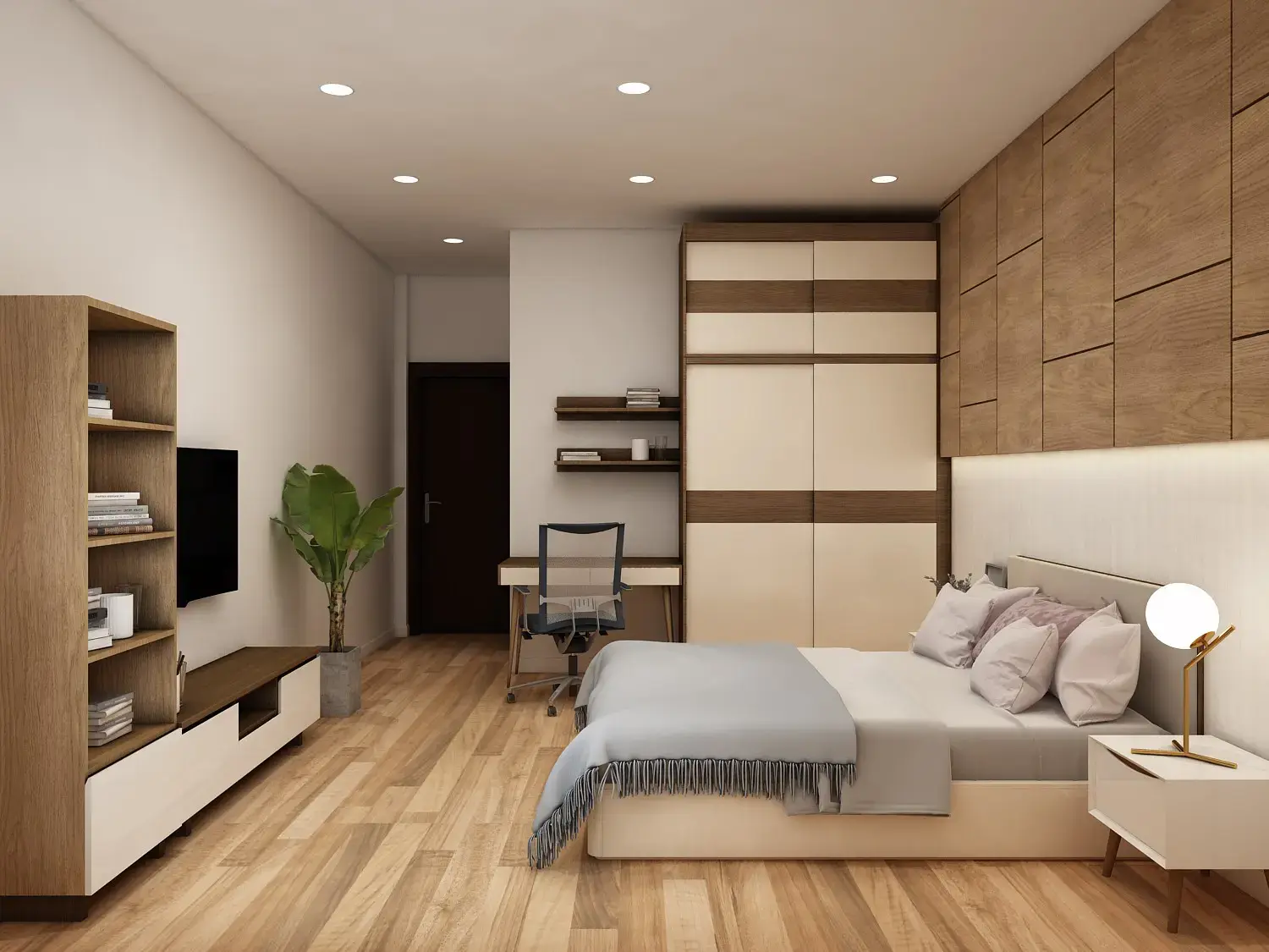 THI C&Ocirc;NG NỘI THẤT CĂN HỘ 2 PH&Ograve;NG NGỦ