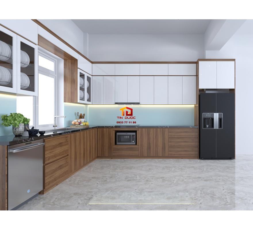 Tủ Bếp Gỗ C&ocirc;ng Nghiệp MDF An Cường-TBM01