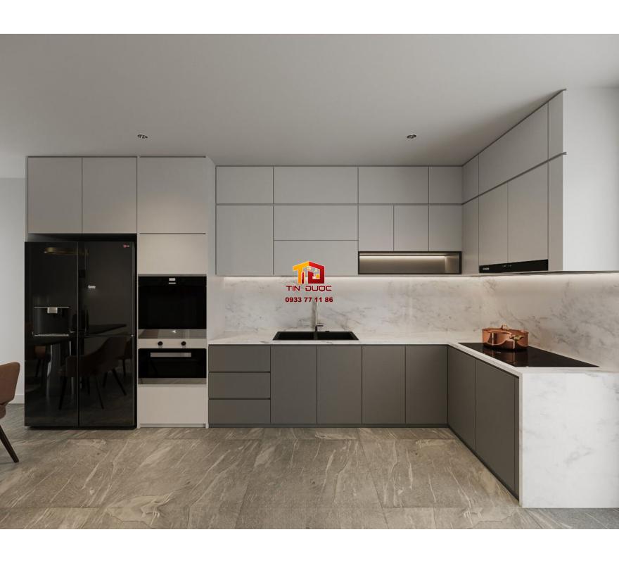 Tủ bếp MDF Chất Lượng Vượt Trội V&agrave; Thẩm Mỹ Cao - TBM073
