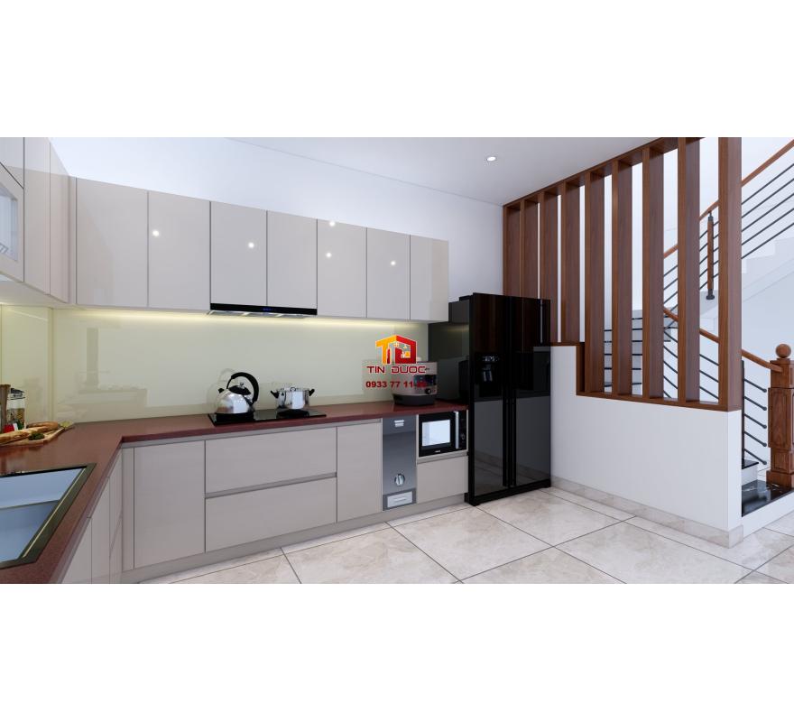 Tủ Bếp MDF Phủ Acrylic An Cường-TBM038 