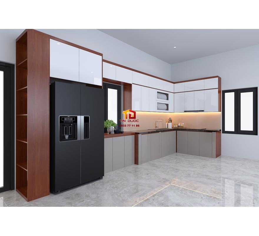 Tủ Bếp MDF Phủ Acrylic An Cường-TBA046